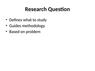 Fundamental Steps of Conducting Research in Medical Studies | PPTX