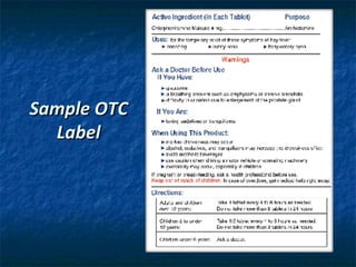 Sample OTC
  Label
 