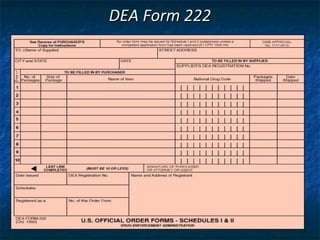 DEA Form 222




               PT 3:5
 