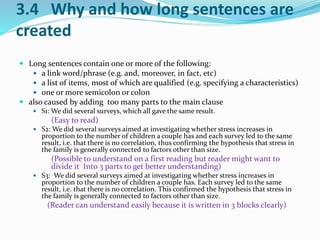 Chapter 3 Breaking up long sentences (ENGLISH FOR WRITING RESEARCH PAPERS)