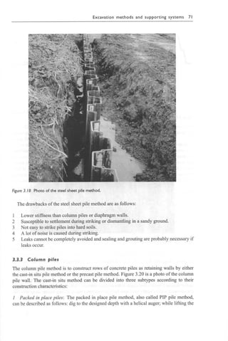 Chapter 3  excavation methods and lateral supporting systems