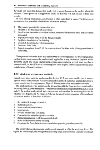 Chapter 3  excavation methods and lateral supporting systems