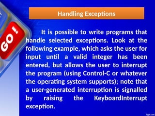 Chapter 3 Exceptional Handling.all notes | PPTX