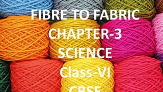 Chapter 3 fibre to fabric BY Vishal.M SVCS