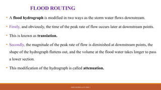 Comprehensive Flood Routing Techniques in Hydrology and Engineering | PPTX