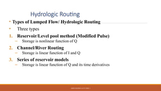 Comprehensive Flood Routing Techniques in Hydrology and Engineering | PPTX