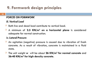 Dead Formwork chapter 3_ Fresh Concrete Pressure on Formwork.pptx