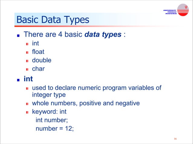Fundamental of C Programming Language and Basic Input/Output Function | PPT