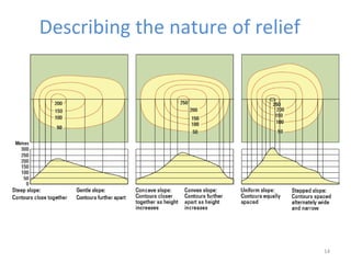 14
Describing the nature of relief
 