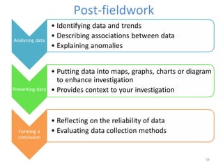 Post-fieldwork 
54 

