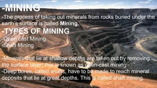 Class 8 Chapter 3 minerals and power resources geography slide show | PDF