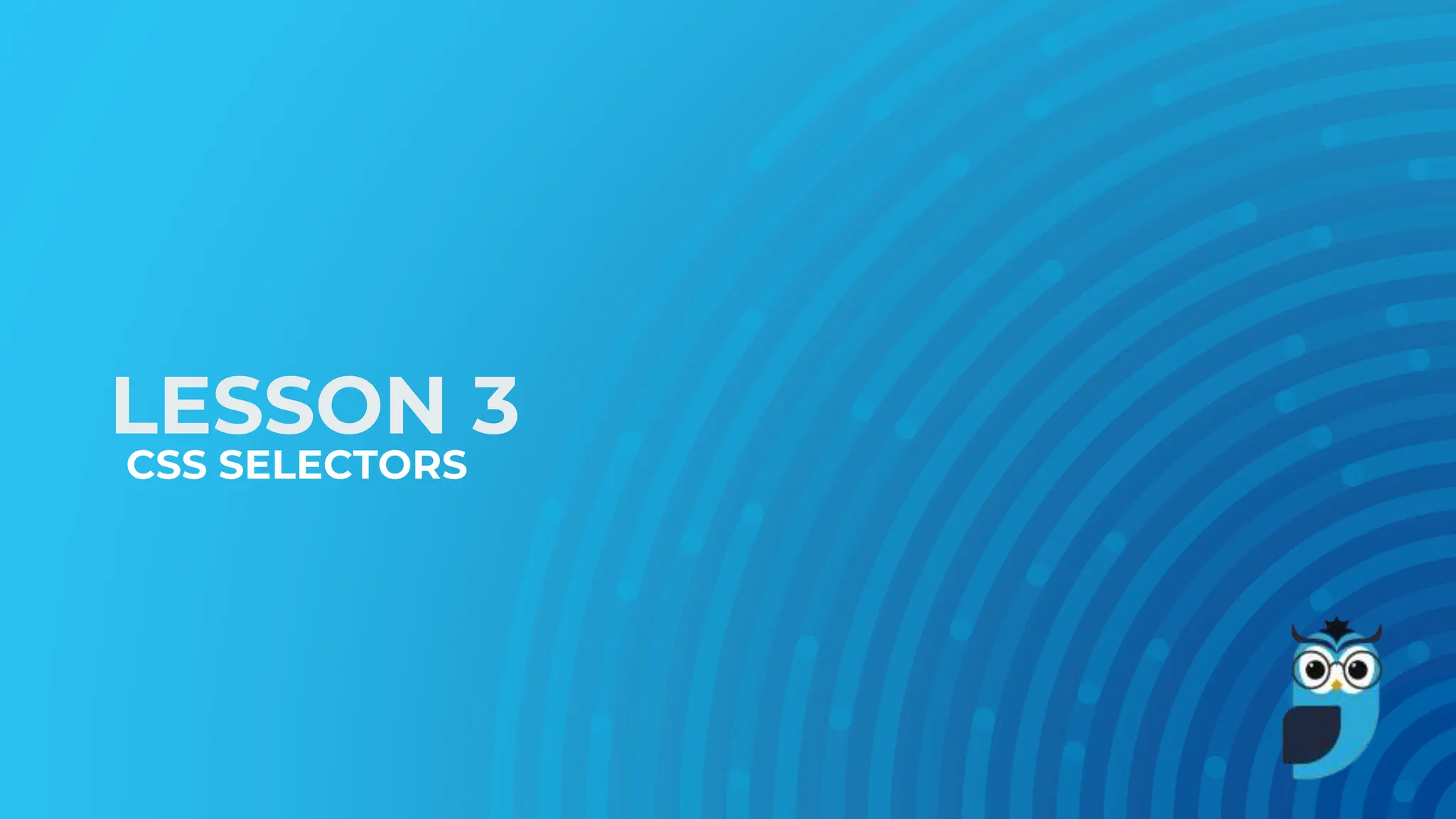 LESSON 3
CSS SELECTORS
 