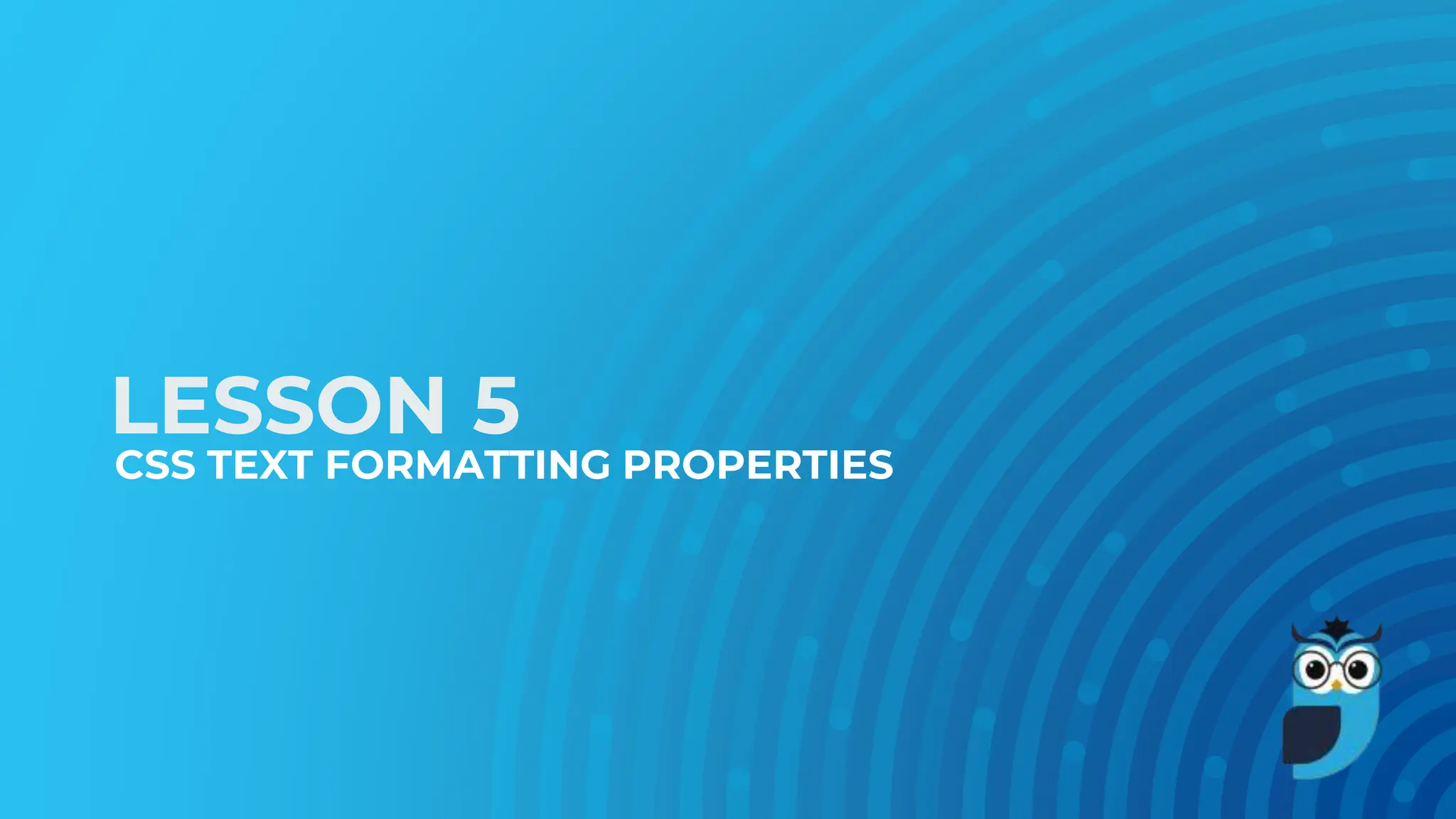 LESSON 5
CSS TEXT FORMATTING PROPERTIES
 