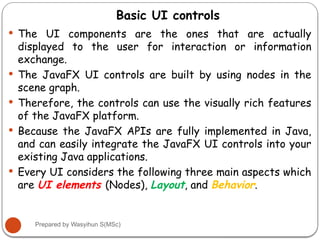 javafx java gui tutorial - 1 - creating a basic window... Chapter 3 GUI using JAVAFX (1)lecture note.pptx