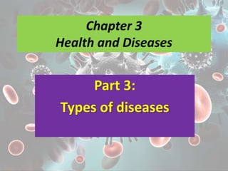 Chapter 3
Health and Diseases
Part 3:
Types of diseases
 