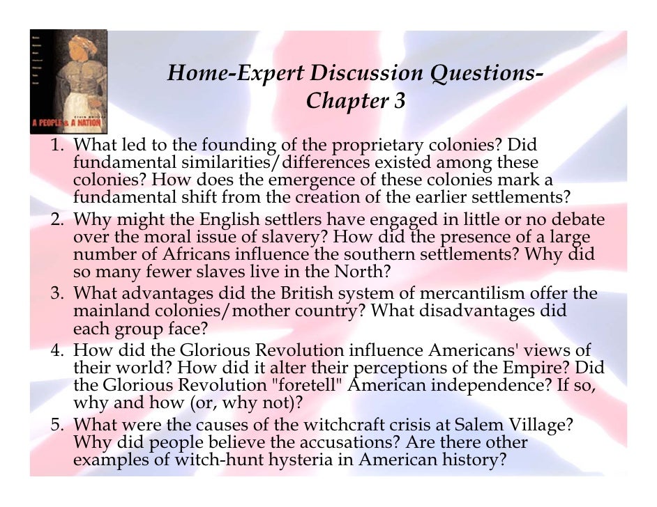 Chapter 3 Home Expert Discussion Questions
