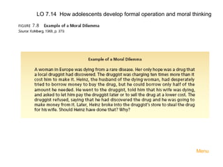 LO 7.14 How adolescents develop formal operation and moral thinking

Menu

 
