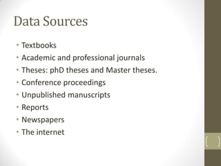 Chapter 3 The Research Process: The broad problem area and defining the ...