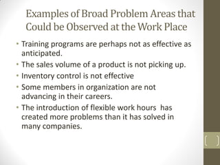 Chapter 3 The Research Process: The broad problem area and defining the ...
