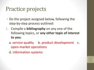 Chapter 3 The Research Process: The broad problem area and defining the ...