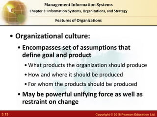 Chapter 3 information systems organizations and strategy | PDF
