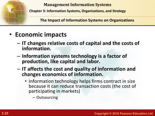 Chapter 3 information systems organizations and strategy | PDF