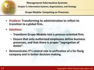Chapter 3 information systems organizations and strategy | PDF