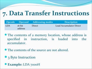 INTEL 8085 DATA FORMAT AND INSTRUCTIONS | PDF