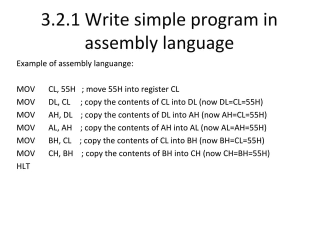 Chapter 3 INSTRUCTION SET AND ASSEMBLY LANGUAGE PROGRAMMING