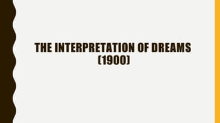 THE INTERPRETATION OF DREAMS
(1900)
 