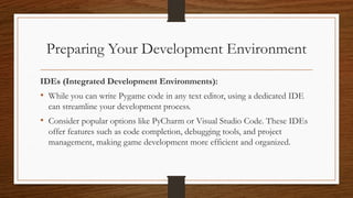 CHAPTER 3 INTRODUCTION TO PYGAME USING PYTHON.pptx