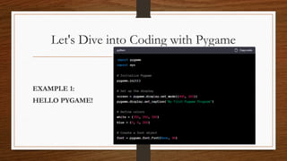 CHAPTER 3 INTRODUCTION TO PYGAME USING PYTHON.pptx