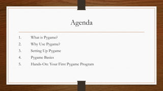 CHAPTER 3 INTRODUCTION TO PYGAME USING PYTHON.pptx