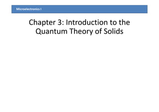 Chapter3 introduction to the quantum theory of solids | PDF