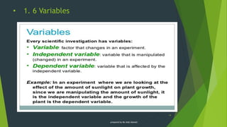 • 1. 6 Variables
19
prepared by Ms Aida Idawati
 