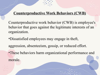 Organizational behavior in Education chapter 3 ( job Attitude) | PPTX