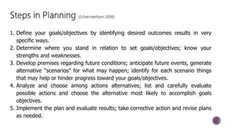 Prospective Goals Chapter 3 - Planning | PPTX