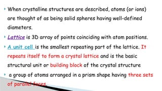 Comprehensive Overview of Crystalline Solids Structure and Properties ...