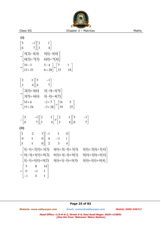 Chapter 3 matrices | PDF