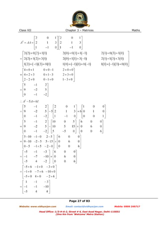 Chapter 3 matrices | PDF