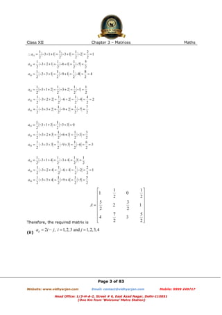 Chapter 3 matrices | PDF