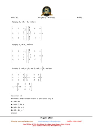 Chapter 3 matrices | PDF