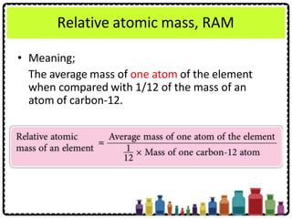 Ram F Rmula Chapter 3 Mole concept, Chemical Formula and Equation | PPTX
