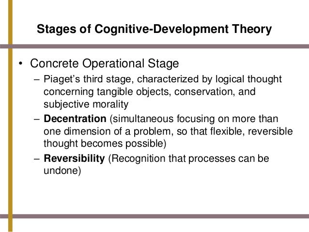 Reversibility Cognitive Development Concrete Operational Stage