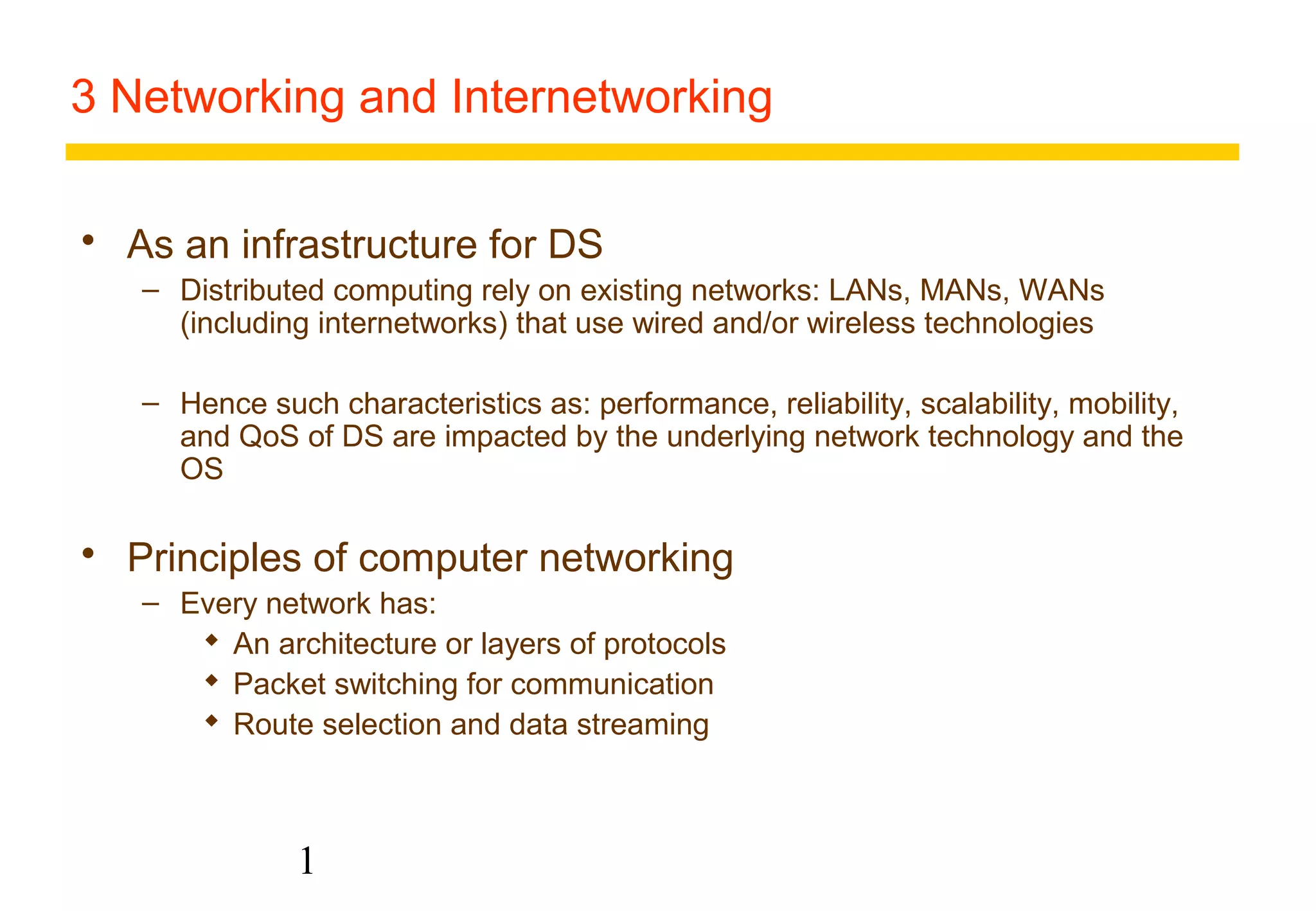 Chapter 3 networking and internetworking | PPT