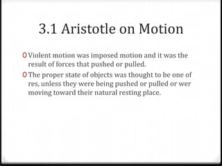 Violent Motion Example Chapter 3 newton's first law | PPTX