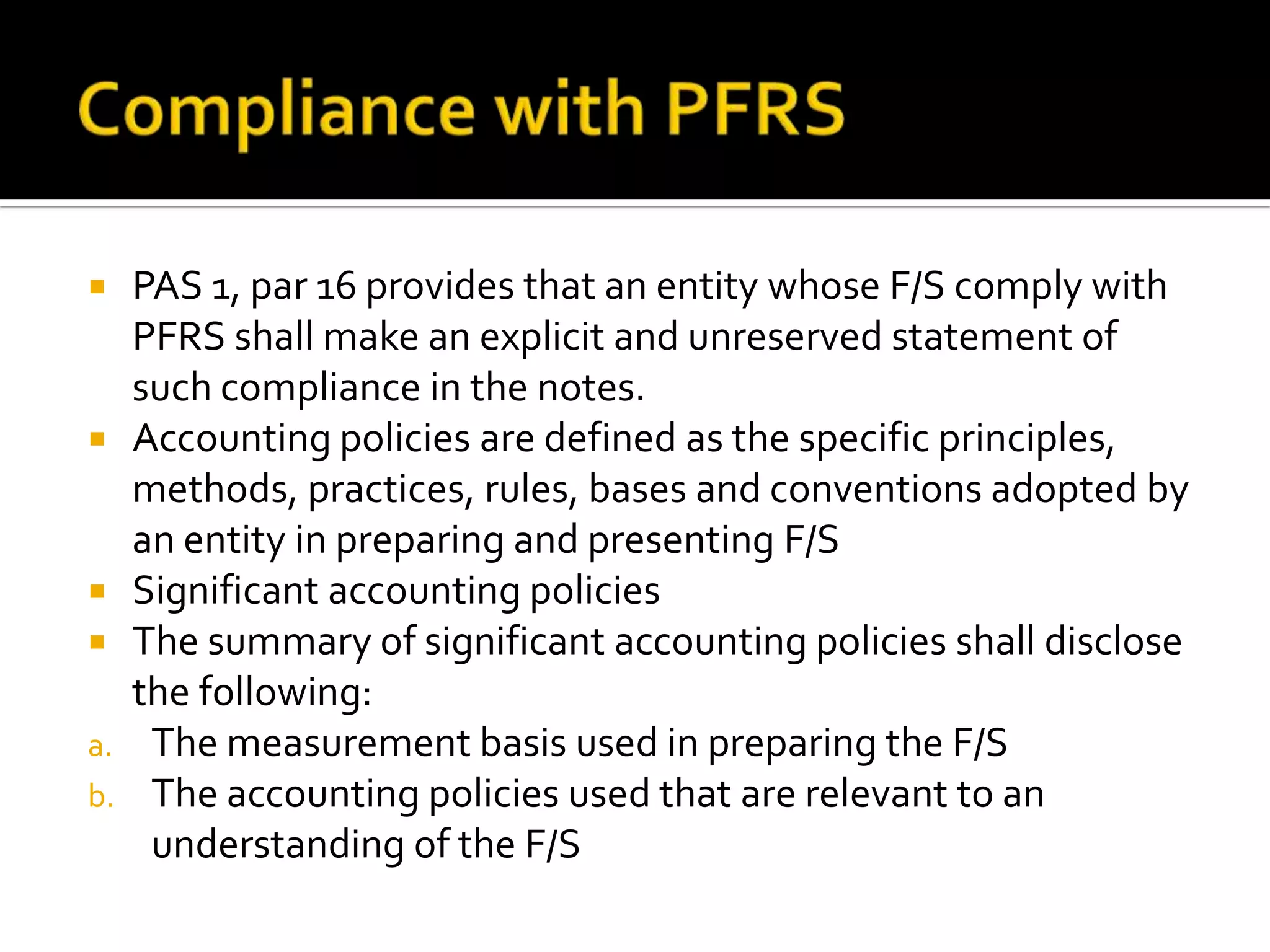 Chapter 3 notes to financial statements | PPTX
