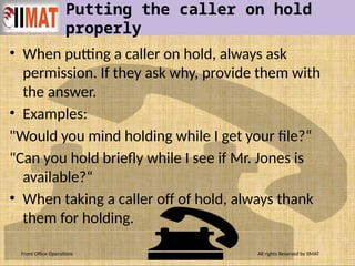 Front Office: Chapter 3_Personal Presentation.pptx