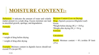 CHAPTER 3 PG BY GG QUALITY CONTROL OF CRUDE DRUG | PPTX