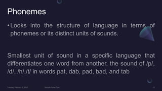 Phonemes
 